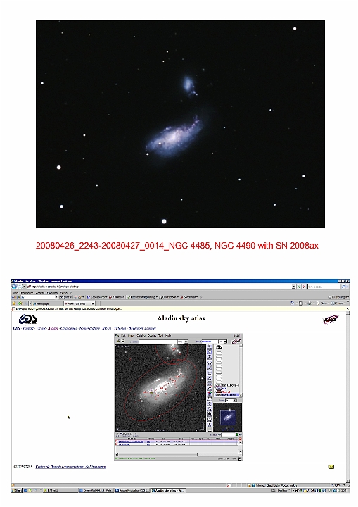 20080426_2243-20080427_0014_NGC 4485, NGC 4490 with SN 2008ax_06_Docu.JPG -   Investigation SN2008AX  